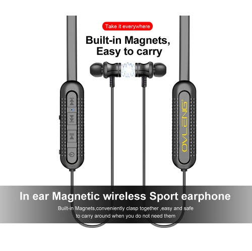 Écouteurs bouton sans fil Bluetooth S19 d’OVLENG avec microphone comme lecteur MP3 Walkman mains libres pour appareils intelligents