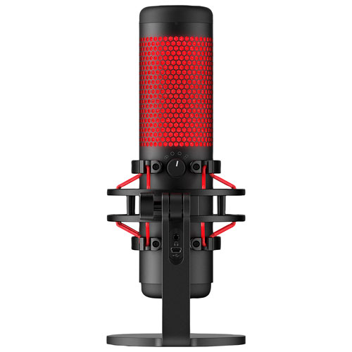 HyperX QuadCast Gaming USB Microphone - Black/Red | Best Buy