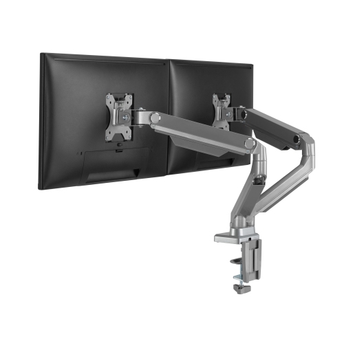 Uplite Ergonomic Height Adjustable Stand Dual Monitor Desk Mount Articulating Arm for 2 Screen 17" - 32"