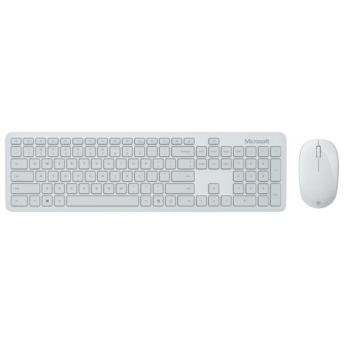 Microsoft Bluetooth Red Tracking Desktop Keyboard & Mouse Combo - Grey - English