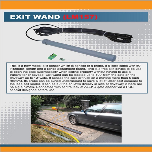 ALEKO® LM157 EXIT SENSOR UNDERGROUND AUTOMATIC OPENER EXIT WAND LOOP DETECTOR