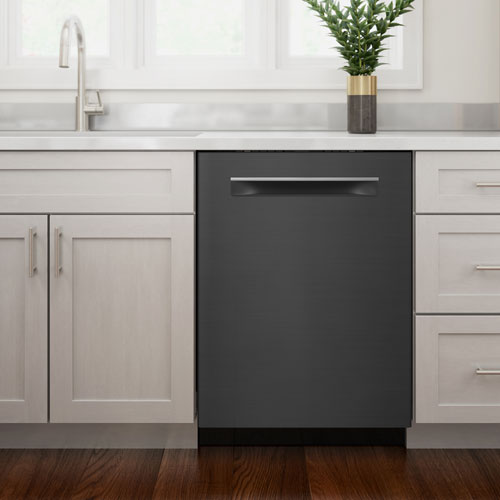 Bosch 24" 42dB Built-In Dishwasher with Stainless Steel Tub & Third Rack (SHPM78Z54N) - Black Stainless