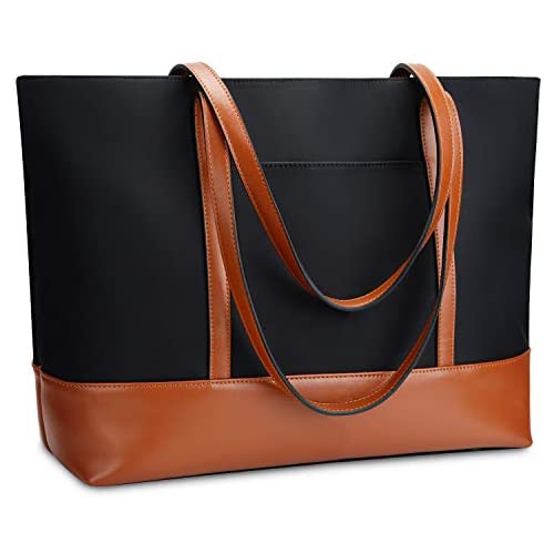 leather work tote shoulder bag