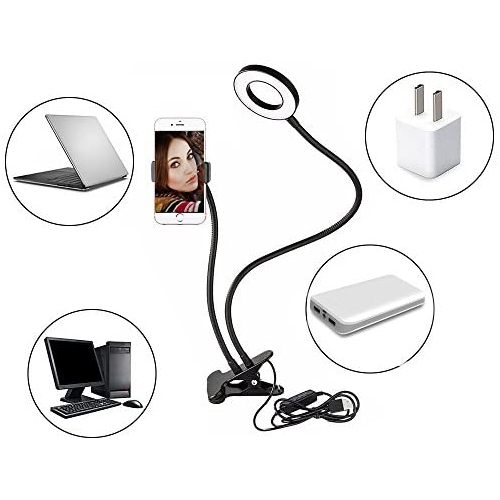 Selfie Ring Light with Phone Holder Stand for YouTube, Facebook, Live Streaming, Podcast & Makeup, LED Camera Light