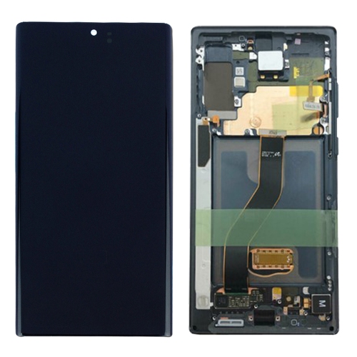 ESOURCE PARTS  Replacement Oled Display Touch Screen Digitizer Assembly With Frame for Samsung Galaxy Note 10 (Sm-N970W) - Aura In Black