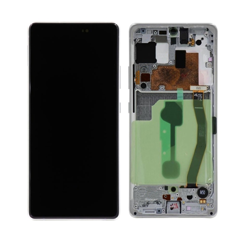 LCD Display Touch Screen Digitizer Assembly + Frame For Samsung Galaxy S10 Lite (SM-G770F) - Prism White by ESOURCE PARTS - Refurbished condition - CA$280.87