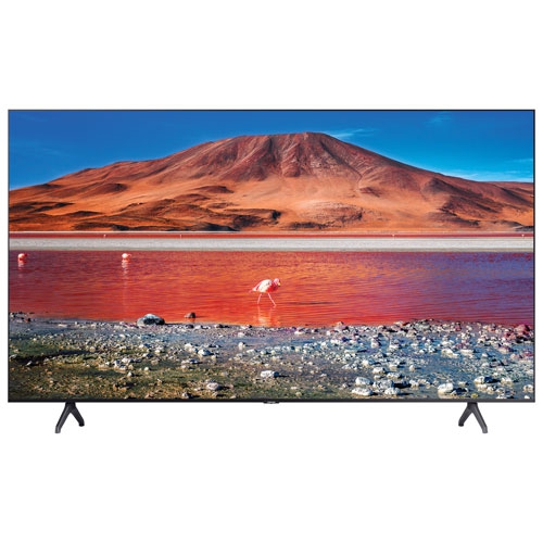 SAMSUNG  " 55"" 4K Uhd HDr Led Tizen Smart Tv (Un55Tu7000Fxzc) - Titan - Bc/ab/sk/mb Delivery Only " In Grey Nice large screen TV