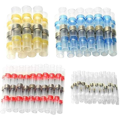 Stanz 120Pcs Heat Shrink Wire Connector Set,Solder Seal Wire Connector Terminals,Shrink Tube Wire Connection,Waterproof