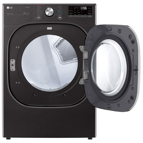 LG 7.4 Cu. Ft. Electric Steam Dryer (DLEX4500B) - Black Steel