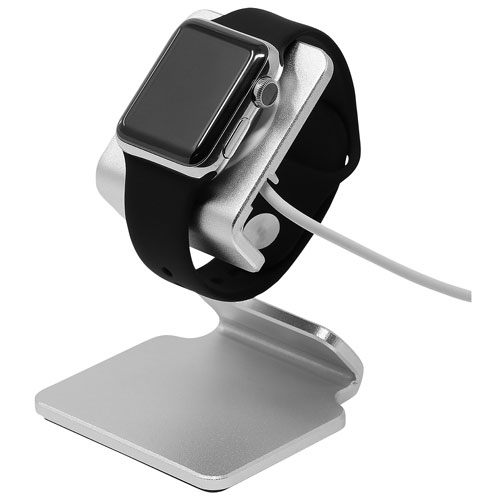 Support de chargement sans fil Tek Martin pour Apple Watch - Blanc/Argenté