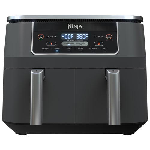 Ninja Foodi 6-in-1 Dual Zone Air Fryer - 7.57kg/8Qt - Black