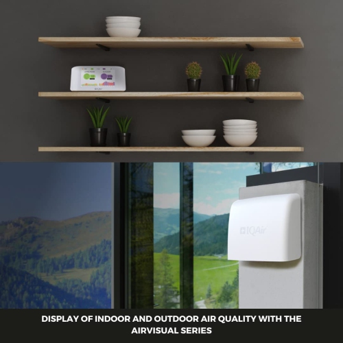 IQAir AirVisual Pro Air Quality Monitor for PM2.5, CO2, AQI, Temperature, and Humidity, Real-Time Air Quality