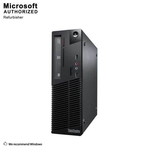 Refurbished - Lenovo ThinkCentre M73 SFF, Intel Quad Core i5 4570 up to 3.6G, 12G RAM, 512G SSD, WiFi, BT, DVD,W10P64 (EN/FR/ES)