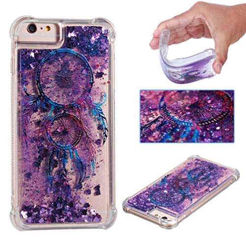 EMAXELER iPhone 6S Plus Case iPhone 7 Plus Cover 3D Creative Cartoon Pattern Flowing Quicksand Floating Bling Shiny Liquid ...