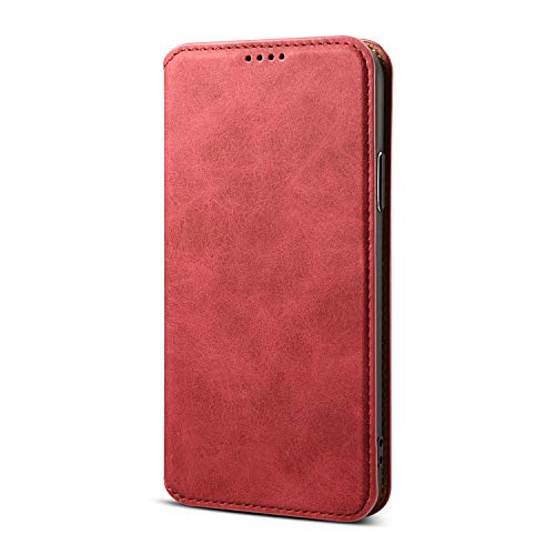 Case Wallet Compatible with Apple iPhone Xs Max 2018 6.5 Inch,Leather Red Money Credit Card ...