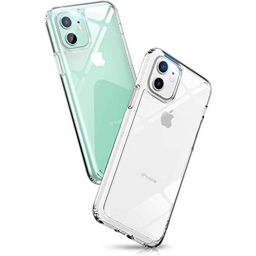 AUNOTE  Iphone 11 Clear Case, Tempered Glass Hybrid Iphone 11 Phone Case, Iphone 11 Case 6.1 (2019) Transparent, Anti-Scratc