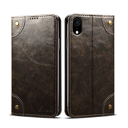 Cover Wallet Compatible with XS Max iPhone 6.5 Inch Apple,Retro Texture Leather Case Black ...