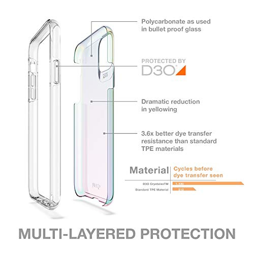 GEAR4 Crystal Palace Iridescent Compatible with iPhone 11 Pro Max Case, Advanced Impact Protection with Integrated D3O ...