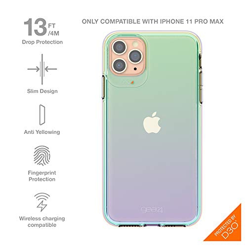 GEAR4 Crystal Palace Iridescent Compatible with iPhone 11 Pro Max Case, Advanced Impact Protection with Integrated D3O ...