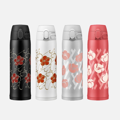 Zojirushi 16oz Flip-open Stainless Water Bottle Hana + Kana Collection - Pink