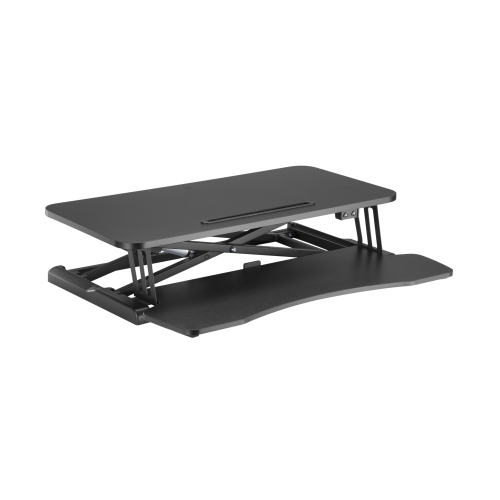 Uplite Electric 32x24 inch Standing Desk Converter | Motorized Sit Stand Desk Riser For Laptop and Monitor | Ergonomic Height Adjustable Workstation