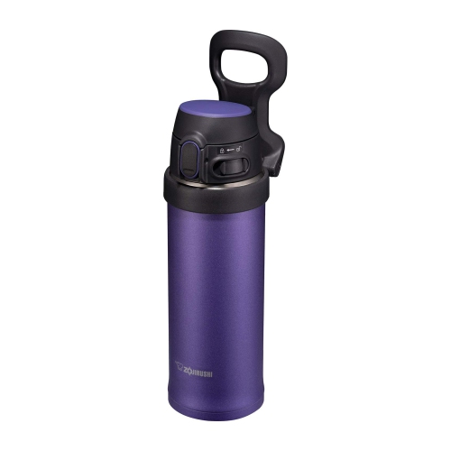 Zojirushi 16oz Flip-and-Go Stainless Steel Water Bottle with Handle SM-QHE48, Purple Dusk