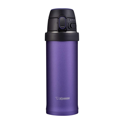 Zojirushi 16oz Flip-and-Go Stainless Steel Water Bottle with Handle SM-QHE48, Purple Dusk