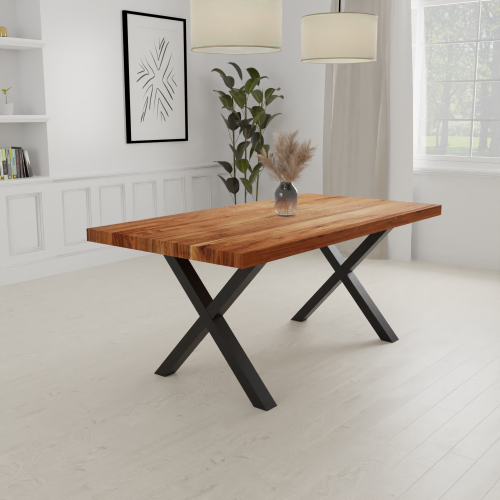 TABLE DROITE EN ACACIA DE 70 PO