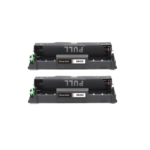 Toner First Premium Compatible 2 Pack Brother DR420 Black Drum unit, this is NOT toner Cartridge