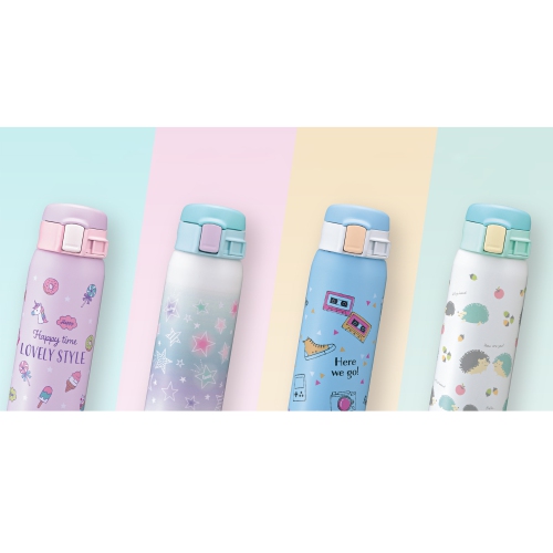 ZOJIRUSHI  16OZ Cute Design Stainless Mug for Girls Sm-Sg48 Hedgehog In Mint