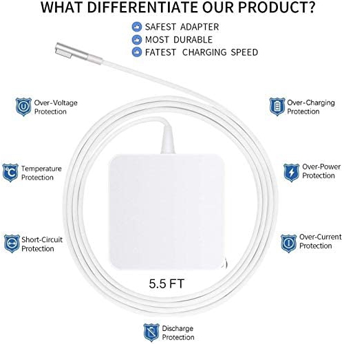 CITYT Mac Book Pro Charger, 85w Magsafe Power Adapter for Mac Book Pro 13/15/17 Inch