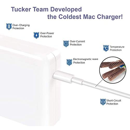 Mac Book Pro Charger, 85W Magsafe 2 T-Tip Power Adapter for Mac Book Pro 11/13/15/17 Inch