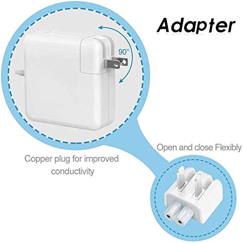 Oakwill Compatible with MacBook Pro Charger 60W MagSafe 2 T-Tip Power Adapter MacBook Pro 11 inch 13inch After Late