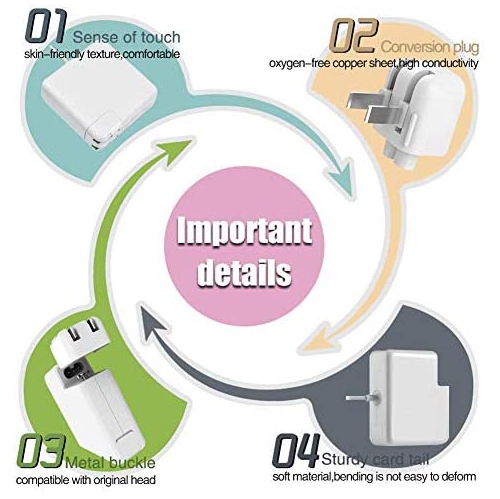 Oakwill Compatible with MacBook Pro Charger 60W MagSafe 2 T-Tip Power Adapter MacBook Pro 11 inch 13inch After Late