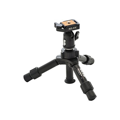 SLIK  Mini Pro Dq 2-Section Table-Top Tripod - In Black