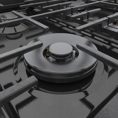 Bosch 36" 3.5 Cu. Ft. Double Oven 6-Burner Freestanding Gas Range - Black Stainless