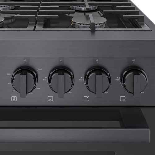 Bosch 36" 3.5 Cu. Ft. Double Oven 6-Burner Freestanding Gas Range - Black Stainless