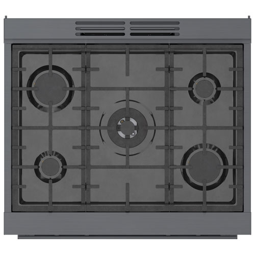 Bosch 30" 3.7 Cu. Ft. True Convection 5-Burner Freestanding Gas Range (HGS8045UC) - Black Stainless