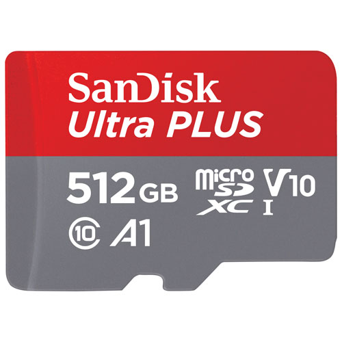 SanDisk Ultra PLUS V10 512GB 130 MB/s microSD Memory Card