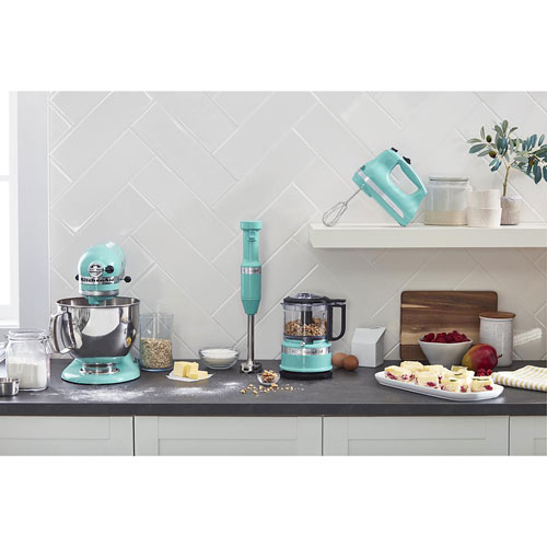 Mélangeur à immersion à vitesse variable de KitchenAid - Ciel aqua
