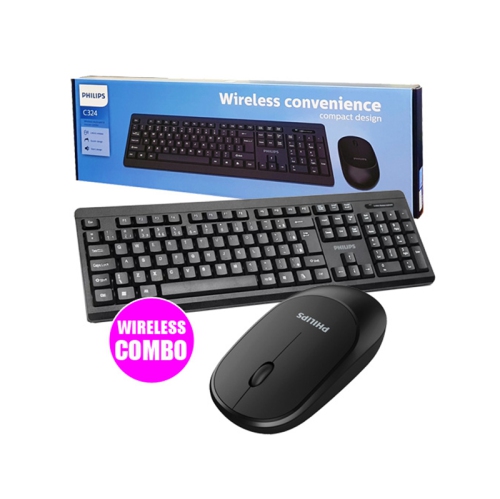 Philips 2 4ghz Wireless Ergonomic And Stylish Design Keyboard Mouse Combo Best Buy Canada
