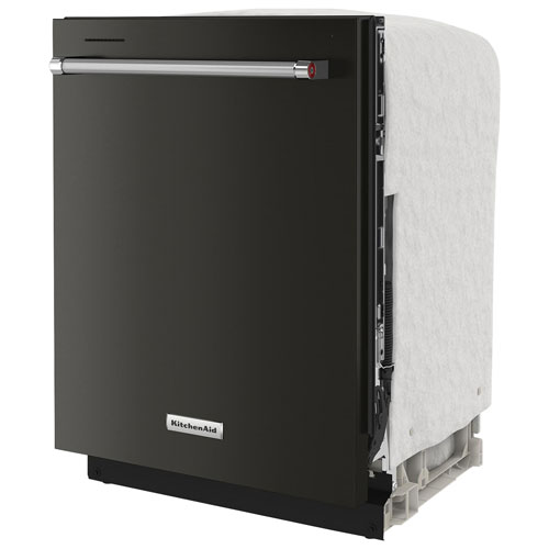 Lave-vaisselle encastrable 24 po 39 dB avec troisième panier de KitchenAid - Inox noir