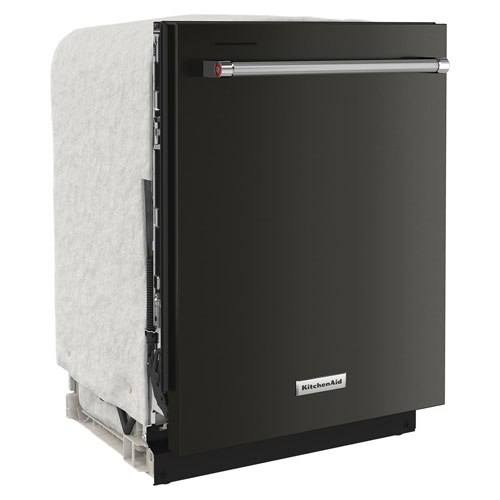 Lave-vaisselle encastrable 24 po 39 dB avec troisième panier de KitchenAid - Inox noir