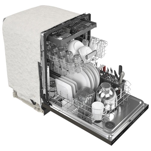 Lave-vaisselle encastrable 24 po 39 dB avec troisième panier de KitchenAid - Inox noir