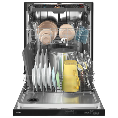 Whirlpool 24" 47dB Built-In Dishwasher with Third Rack - Black