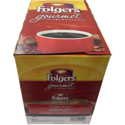 24 Pack Single Serve Folgers Medium Classic Roast Blend Coffee K-Cup® Pods