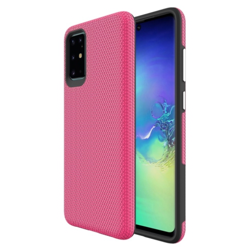 TopSave Triangle Design Dual Layer Hybrid Case For Samsung A71, Pink