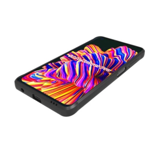 Back Matt, Glossy Bumper Soft TPU Case For Samsung Xcover Pro, Black