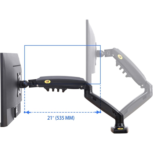 NB Dual Monitor Desk Mount Full Motion Swivel Monitor Stand Arm for Two Screens 17-27 Inch up to 19.8 lbs Each