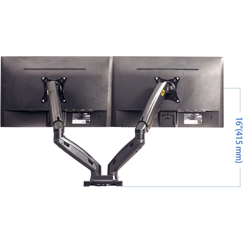 NB Dual Monitor Desk Mount Full Motion Swivel Monitor Stand Arm for Two Screens 17-27 Inch up to 19.8 lbs Each
